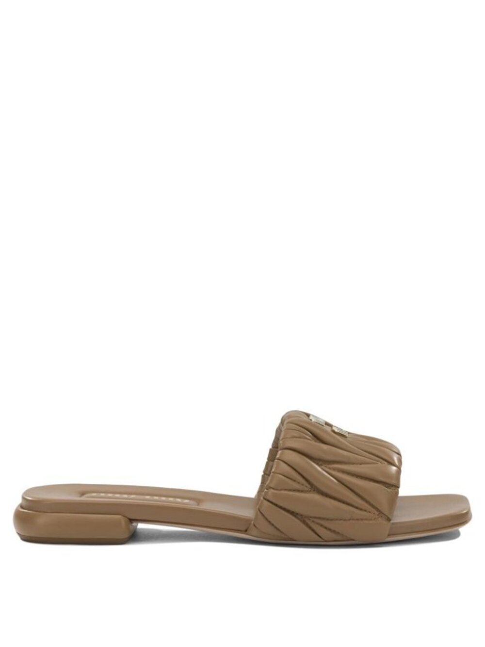 Miu Miu Matelassé Leather Slides IT 41 Women